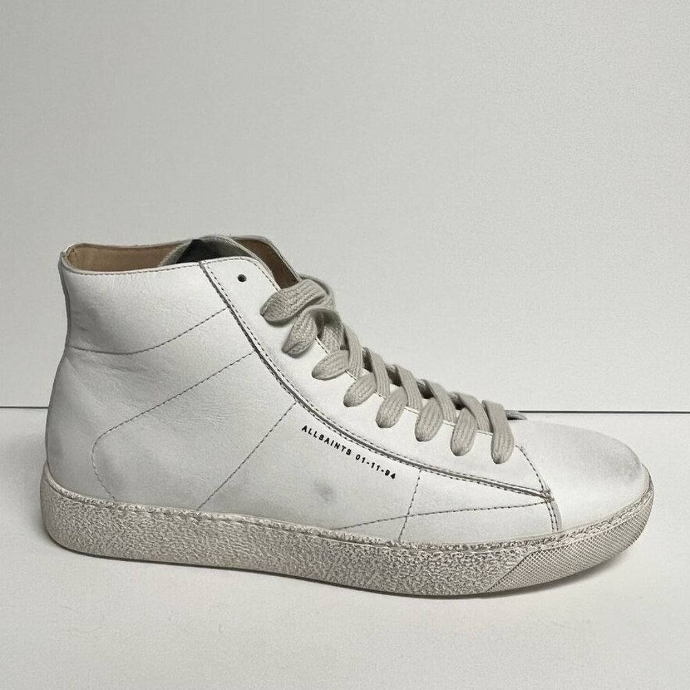 AllSaints Womens Tundy Hi Top Sneaker White Size US9 M EU39